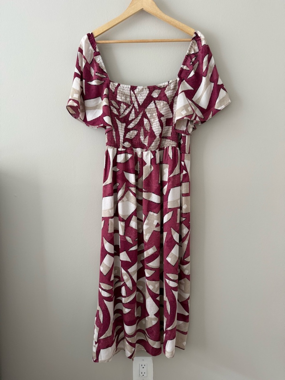 NWT - Nic + Zoe - Shadow Blocks Dress - Red Multi - Picture 12 of 15